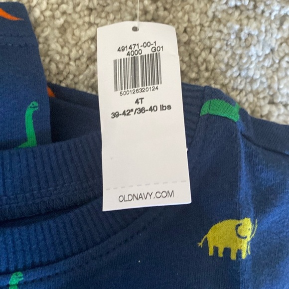 NWT Dinosaur Kids Long Sleeve Tees - Blue and Green with Dinosaur 3 shirts - Picture 10 of 10